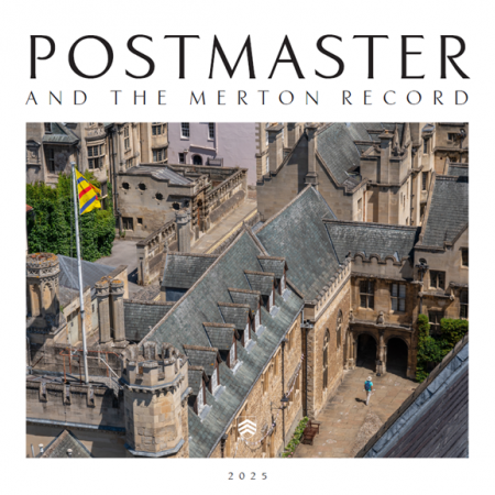Cover of Postmaster and the Merton Record 2025, featuring an aerial image by John Cairns