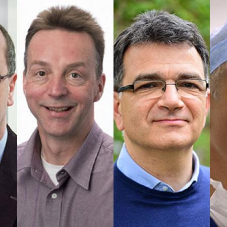 (L-R) Professors Tim Softley, Andrew King, Vincenzo Cerundolo and Robert Maclaren (L-R) Professors Tim Softley, Andrew King, Vincenzo Cerundolo and Robert Maclaren