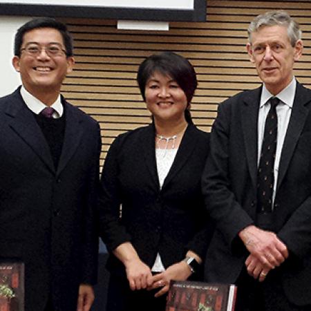 (L-R) Professors Alexander Loke and Mindy Chen-Wishart, Lord Toulson, and Professor Hugh Beale